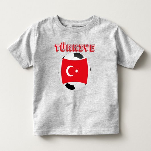 Football T-Shirt (Toddler's) Turkije (Voorkant)