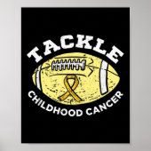 Football Tackle Childhood Cancer Awareness Draag G Poster (Voorkant)