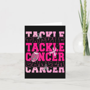 Football Tackle Pink Ribbon Borstkanker Awarenen Kaart