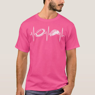 Football Taco Football Fan Speler Taco Lover Hart T-shirt