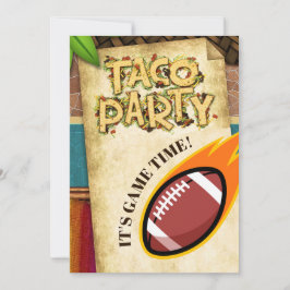 Football Taco Party Invitation Kaart