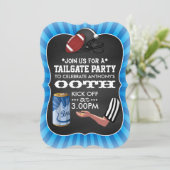 Football Tailgate Birthday Party Kaart (Staand voorkant)