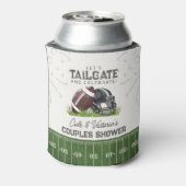 Football Tailgate & Celebrate Couples Douche Blikjeskoeler (Blikje Achterkant)