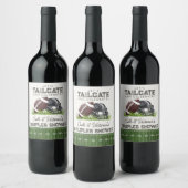 Football Tailgate & Celebrate Touchdown Couples Wijn Etiket (Flessen)