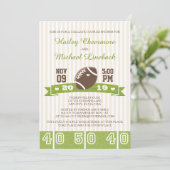 FOOTBALL TAILGATE COUPLES WEDDING SHOWER KAART (Staand voorkant)