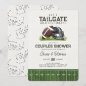 Football Tailgate en vieren Douche voor koppels Kaart (Voorkant / Achterkant)