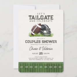 Football Tailgate en vieren Douche voor koppels Kaart