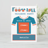 Football Tailgate Party Invitation Kaart (Staand voorkant)