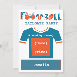 Football Tailgate Party Invitation Kaart