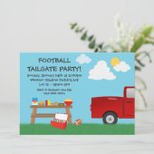 Football Tailgate Party Invitation Kaart (Staand voorkant)
