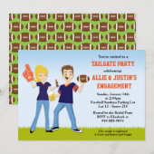 Football Tailgate Party Invitation Kaart (Voorkant / Achterkant)
