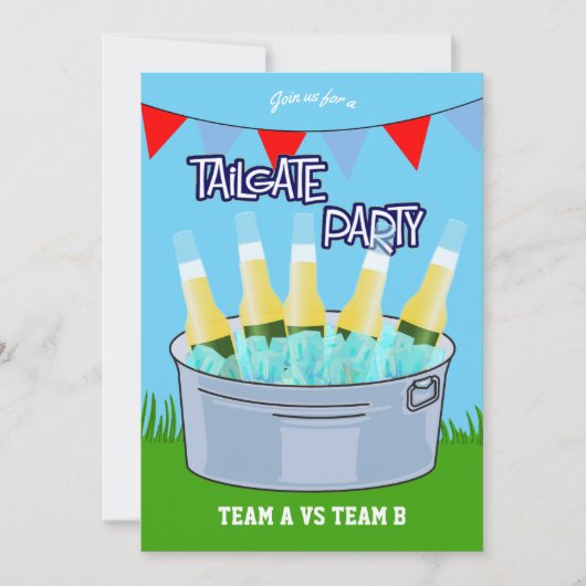 Football Tailgate Party Invitation Kaart (Voorkant)