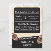Football Tailgate Party Invitation Tailgating Kaart (Voorkant)
