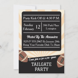 Football Tailgate Party Invitation Tailgating Kaart