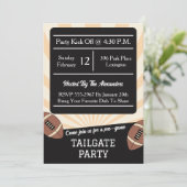 Football Tailgate Party Tailgating Barbecue BBQ Kaart (Staand voorkant)