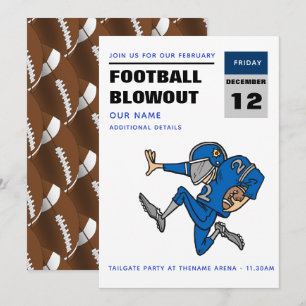 FOOTBALL Tailgate Party-uitnodigingen - Gepersonal Kaart