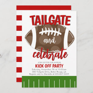 Football Tailgating ANY COLOR COMBO Kaart
