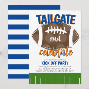 Football Tailgating ANY COLOR COMBO Kaart