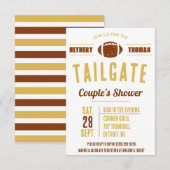 Football Tailgating Couples' Vrijgezellenfeest Inv Kaart (Voorkant / Achterkant)