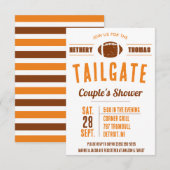 Football Tailgating Couples' Vrijgezellenfeest Inv Kaart (Voorkant / Achterkant)