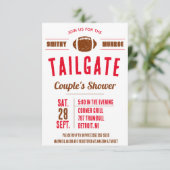 Football Tailgating Couples' Vrijgezellenfeest Inv Kaart (Staand voorkant)