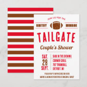 Football Tailgating Couples' Vrijgezellenfeest Inv Kaart (Voorkant / Achterkant)