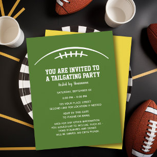 Football Tailgating Party - groen geel Kaart