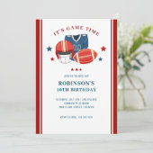 Football Tailgating Verjaardagsfeestje Kaart (Staand voorkant)