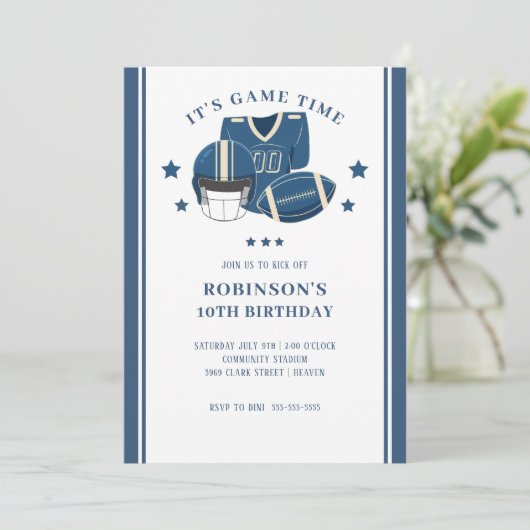 Football Tailgating Verjaardagsfeestje Kaart (Staand voorkant)