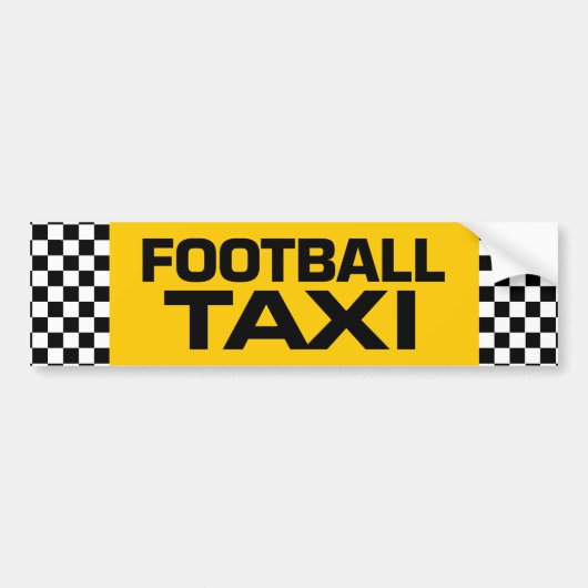Football Taxi Bumpersticker (Voorkant)