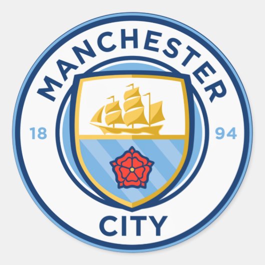 Football team badge ronde sticker (Voorkant)