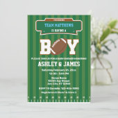 Football Team Boy Baby shower Kaart (Staand voorkant)