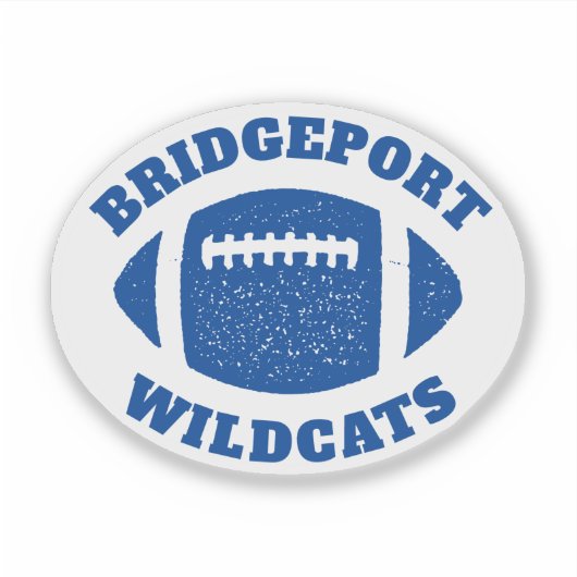 Football team gepersonaliseerde naam blauwe sticke sticker (Voorkant)