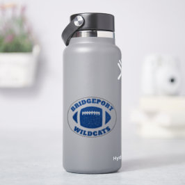 Football team gepersonaliseerde naam blauwe sticke sticker