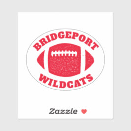 Football team gepersonaliseerde rode sticker