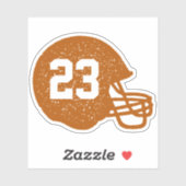 Football team helm gepersonaliseerd verbrand sinaa sticker (Vel)