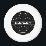 Football Team Magneet<br><div class="desc">Customizable design with the soccer theme. Enter the name of your soccer team.</div>