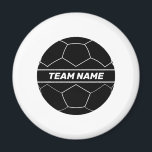 Football Team Magneet<br><div class="desc">Customizable design with the soccer theme. Enter the name of your soccer team.</div>