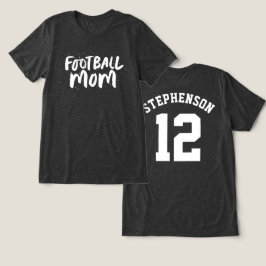 Football team mam stijlvol wit type gepersonalisee Tri-Blend shirt