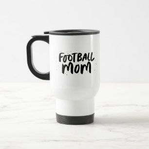 Football team mam stijlvol zwart type op maat reisbeker