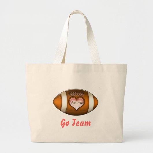 Football Team mama Grote Tote Bag (Voorkant)