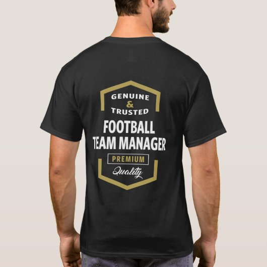 Football Team Manager Logo Cadeauideeën T-shirt (Achterkant)