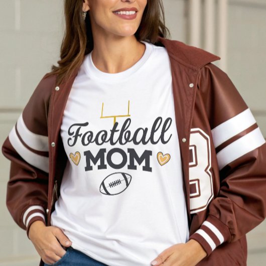 Football team moeder stijlvol gepersonaliseerd Tri-Blend shirt
