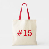 Football Team Mom Jersey Nummer Tote Bag (Achterkant)