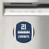 Football Team Naam en Speler Nummer Aangepaste kle Magneet (Insitu (Vaatwasser))