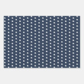 Football Team Navy Blue gepersonaliseerd initiaal Inpakpapier Vel (Voorkant 3)