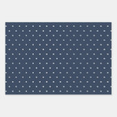 Football Team Navy Blue gepersonaliseerd initiaal Inpakpapier Vel (Voorkant 2)