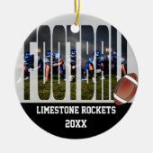 Football Team Photo Keepomwille Keramisch Ornament (Voorkant)