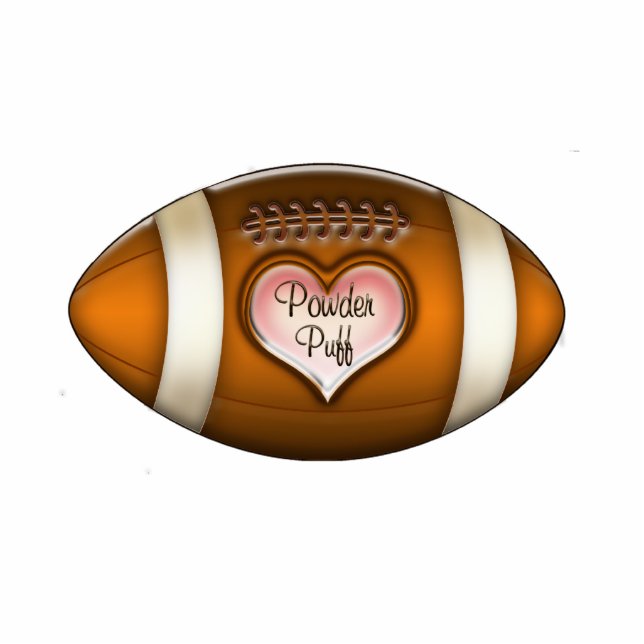 Football Team Powder Puff Ornament Fotobeeldje Ornament (Voorkant)