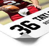 Football Team Senior 2025 Sportfotocollage Poster (Hoek)